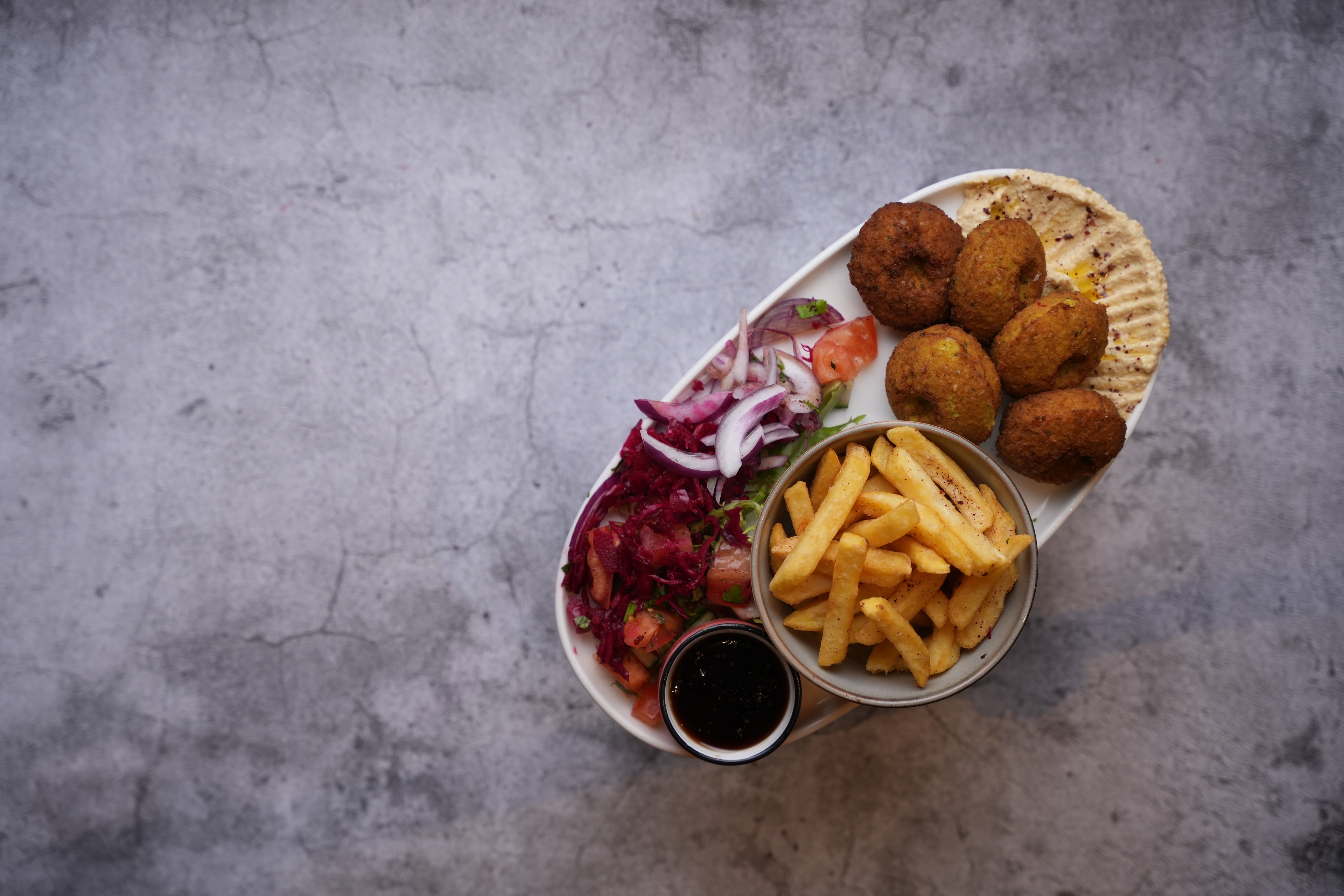 Middle Eastern lunch spread at Sumac & Saffron